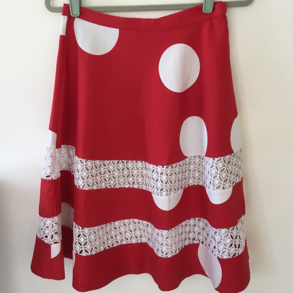 Anthropologie/Tracy Reese red and white skirt. 4